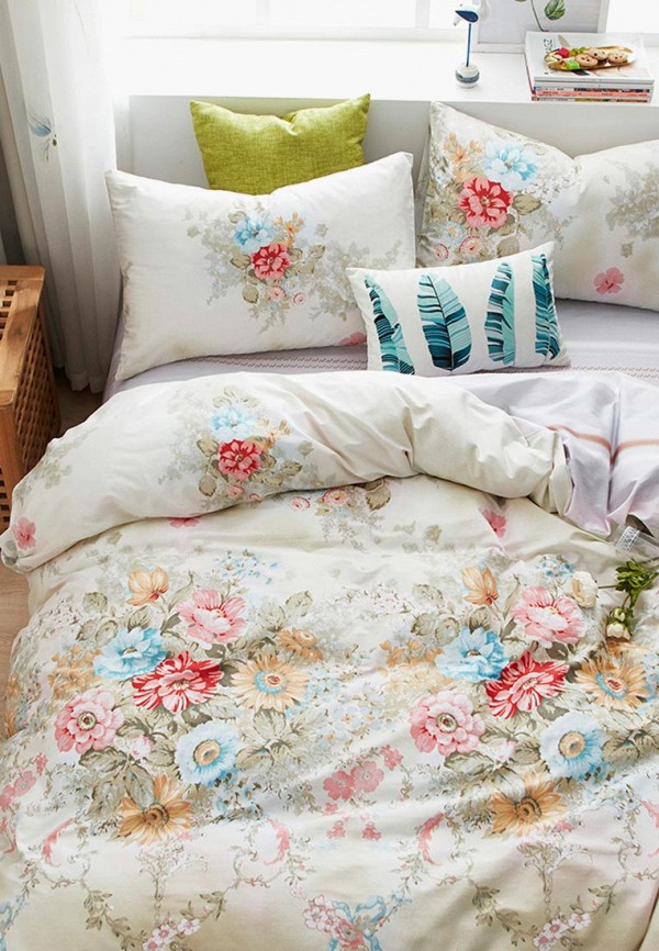 

Постельное белье Евро Bellehome, Флоретта, Бежевый