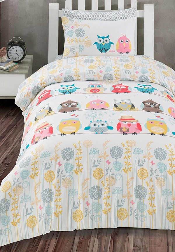 

Постельное белье 1,5-спальное Arya home collection, Owl, Разноцветный