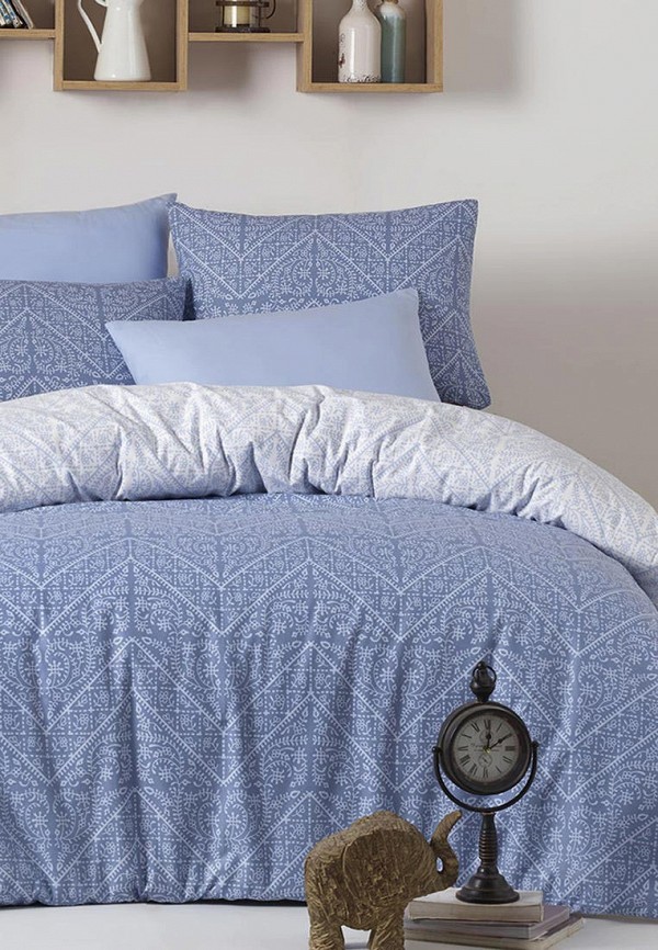 

Постельное белье Евро Arya home collection, Синий, Vira
