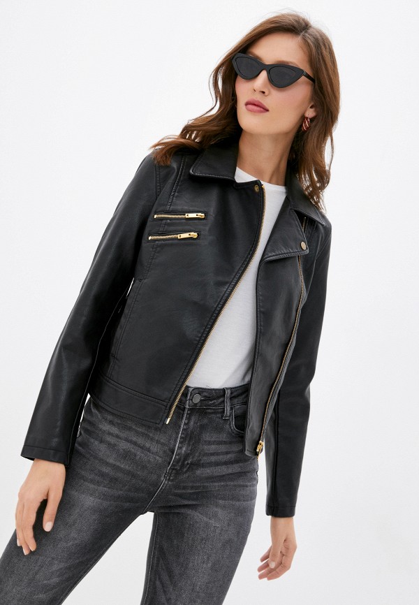 

Куртка кожаная Mavi, Черный, ZIP UP BIKER JACKET