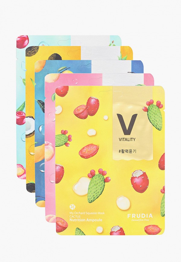 

Набор масок для лица Frudia, Прозрачный, тканевые, "Детокс на максималках", 5 шт.