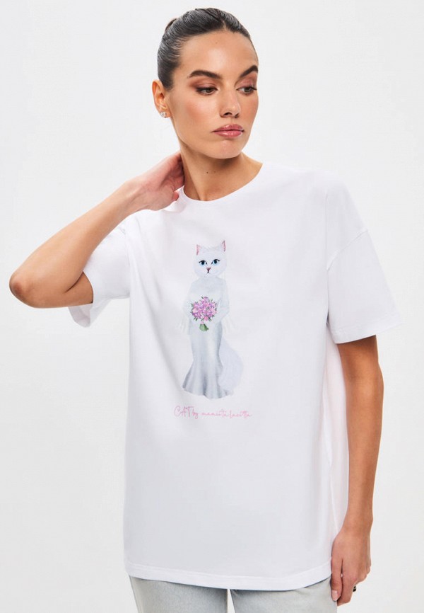 

Футболка Manii'ta Lacitta, Белый, Кот