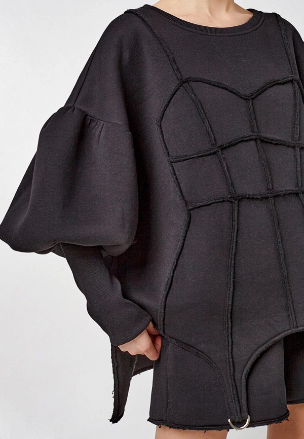 Свитшот bitte ruhe. Худи с имитацией корсета. Толстовка с лицом. Свитшот bitte ruhe. Свитшот женский детали.