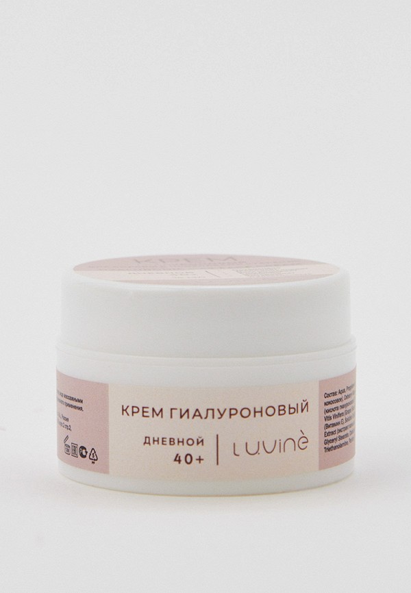 

Крем для лица Luvine, Прозрачный, гиалуроновый, "Дневной 40+", для борьбы с признаками старения, 15 мл