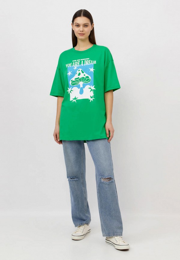 Футболка Modis зеленый, размер 42, фото 2