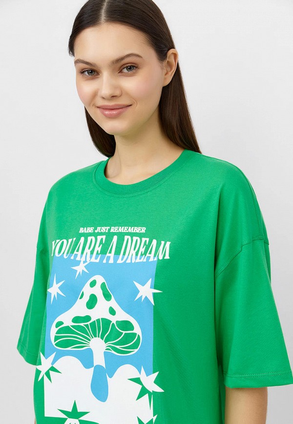 Футболка Modis зеленый, размер 42, фото 4