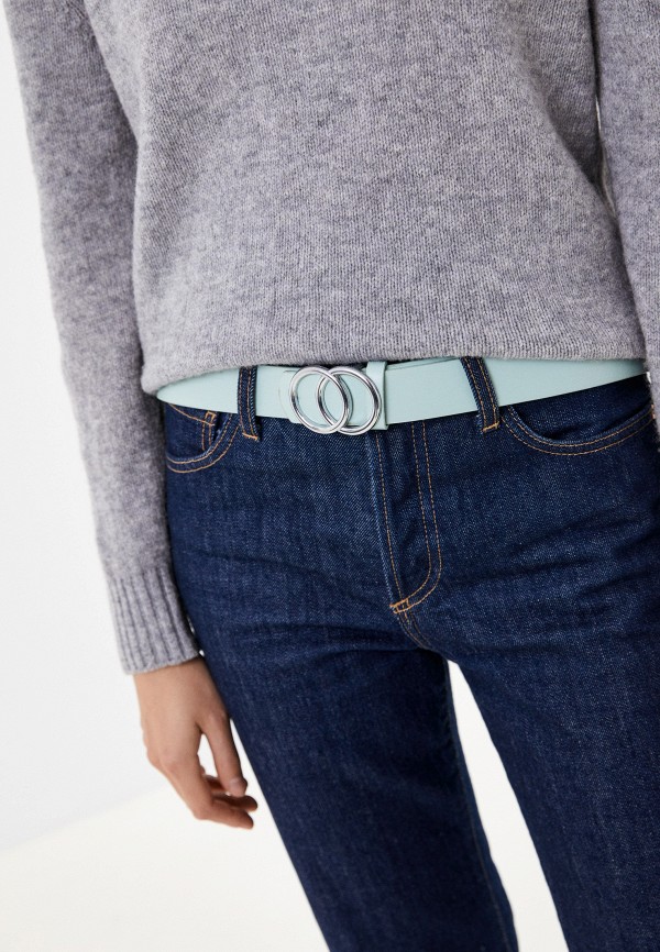 Ремень Silver Fish бирюзовый, размер 112, фото 3