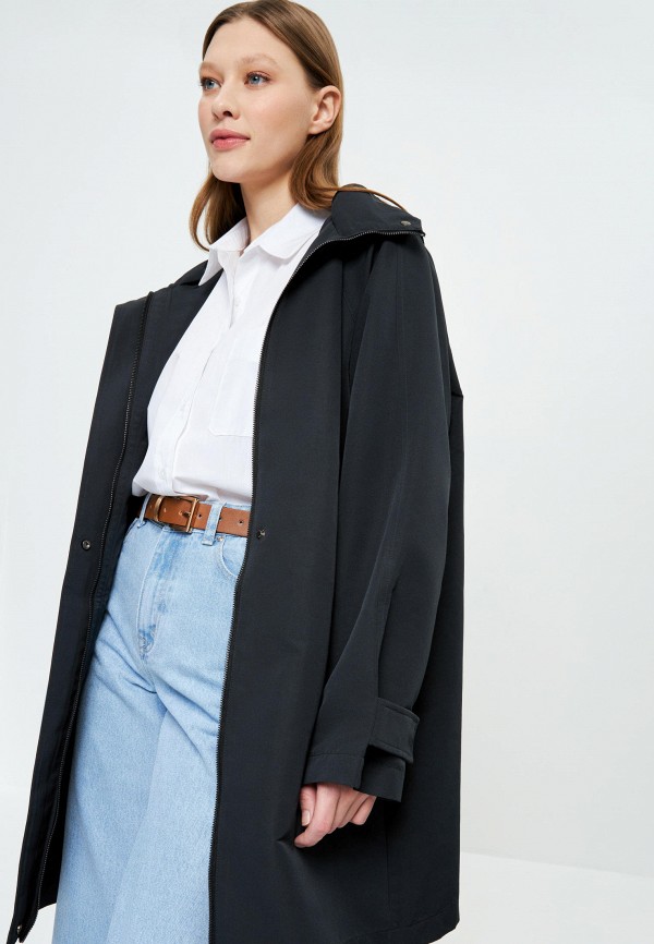 Плащ Zarina черный, размер 42, фото 7