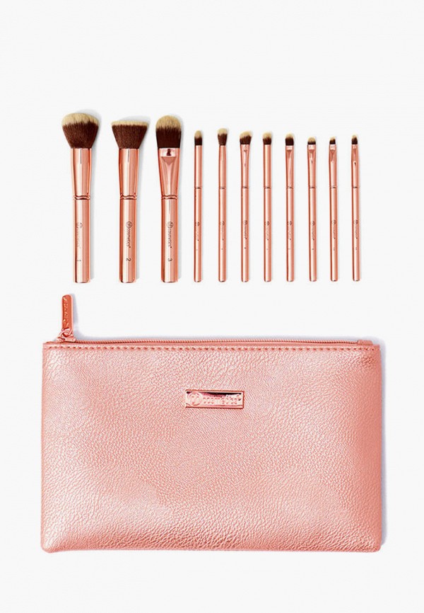 Набор кистей для макияжа BH Cosmetics Metal Rose 11 Piece Brush Set With Cosmetic Bag, 260,74 г
