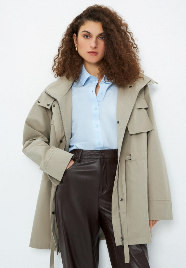 Плащ Zarina хаки, размер 44, фото 6