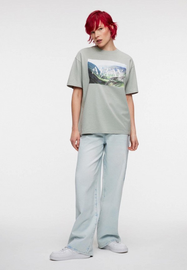 Футболка Befree зеленый, размер 42, фото 2