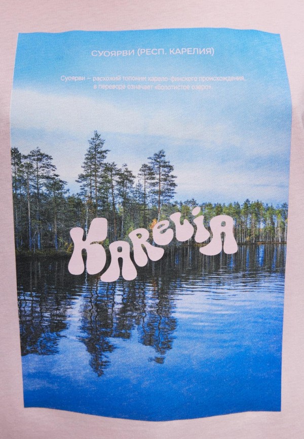 Футболка Befree розовый, размер 42, фото 5