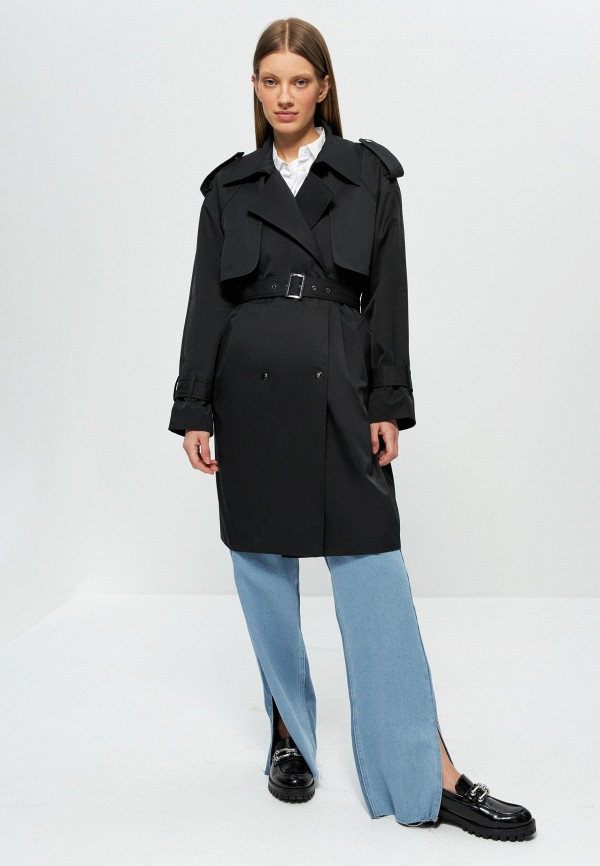 Плащ Zarina черный, размер 50, фото 2