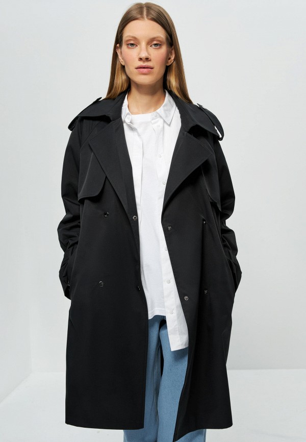 Плащ Zarina черный, размер 50, фото 6