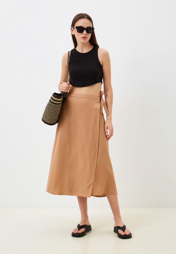 Юбка Tom Tailor бежевый, размер 40, фото 2