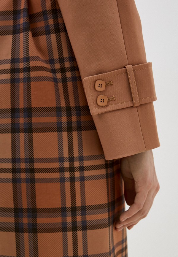 Плащ Tobeone коричневый, размер 44, фото 6