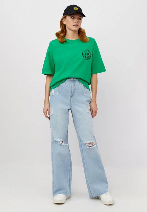 Футболка Modis зеленый, размер 50, фото 2