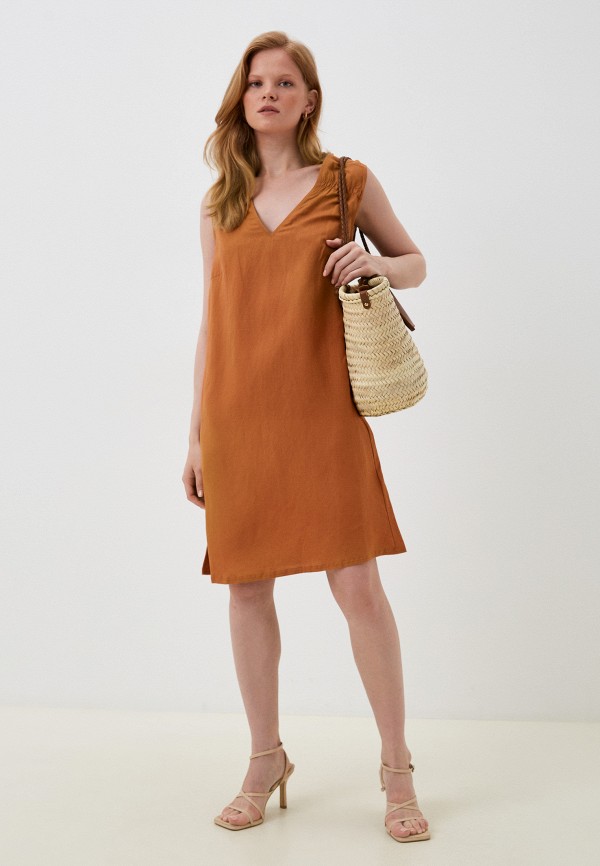 Платье Tom Tailor коричневый, размер 46, фото 2