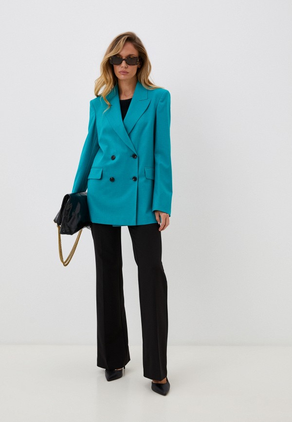 Жакет Charuel бирюзовый, размер 42, фото 2