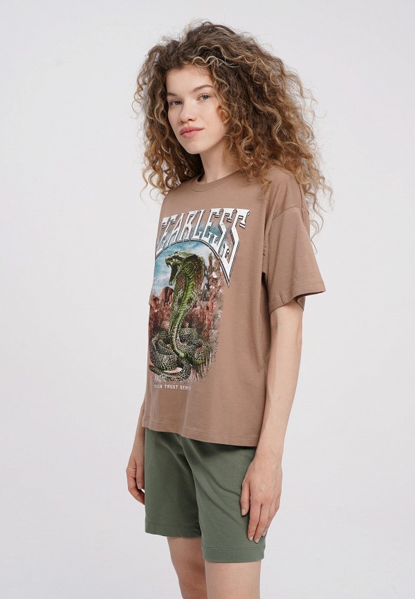 Футболка Твое коричневый, размер 44, фото 4