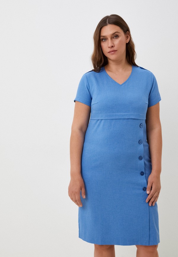 Платье Adele Fashion голубой, размер 56, фото 2