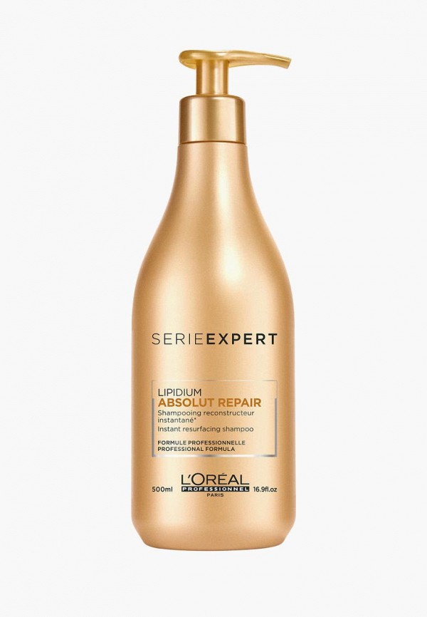 

Шампунь L'Oreal Professionnel, ABSOLUT REPAIR LIPIDIUM 500 мл, Желтый