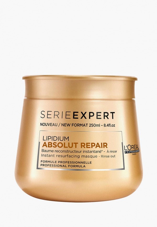 

Маска для волос L'Oreal Professionnel, Serie Expert ABSOLUT REPAIR LIPIDIUM Восстанавливающая и питающая 250 мл, Желтый
