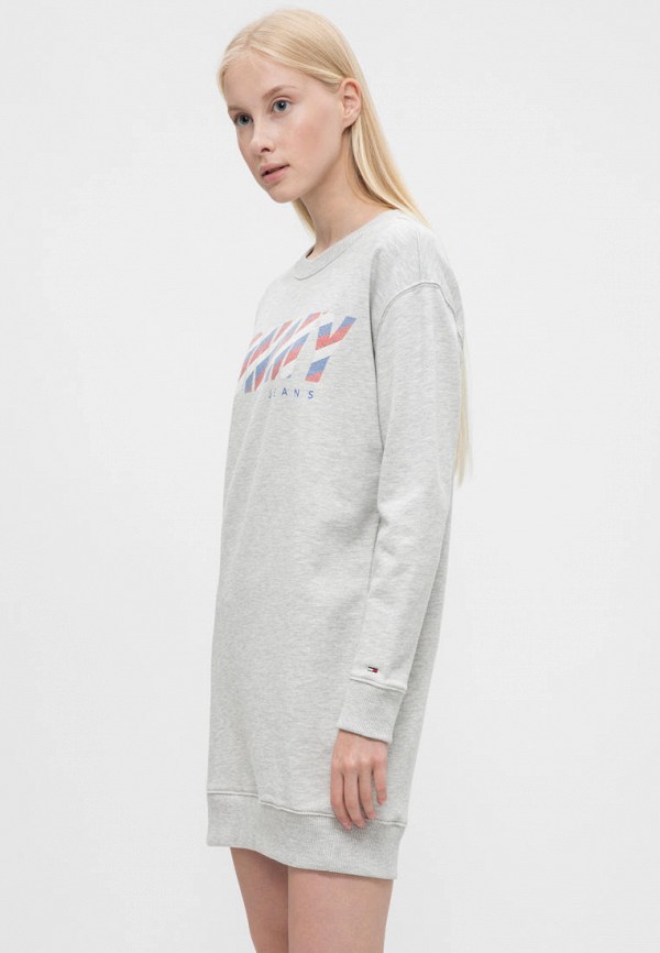 

Платье Tommy Jeans, Серый, TJW LOGO SWEATSHIRT DRESS