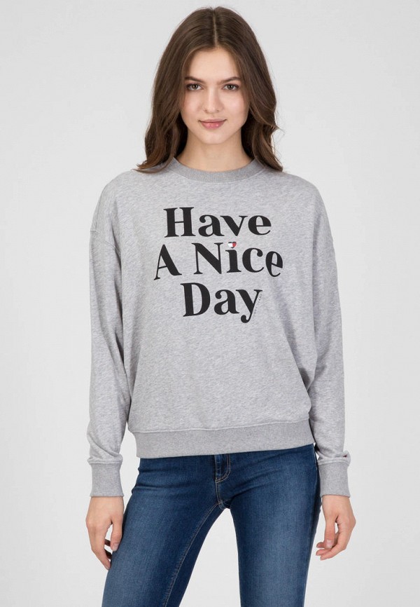 

Свитшот Tommy Hilfiger, Серый, TJW HAVE A NICE DAY SWEATSHIRT