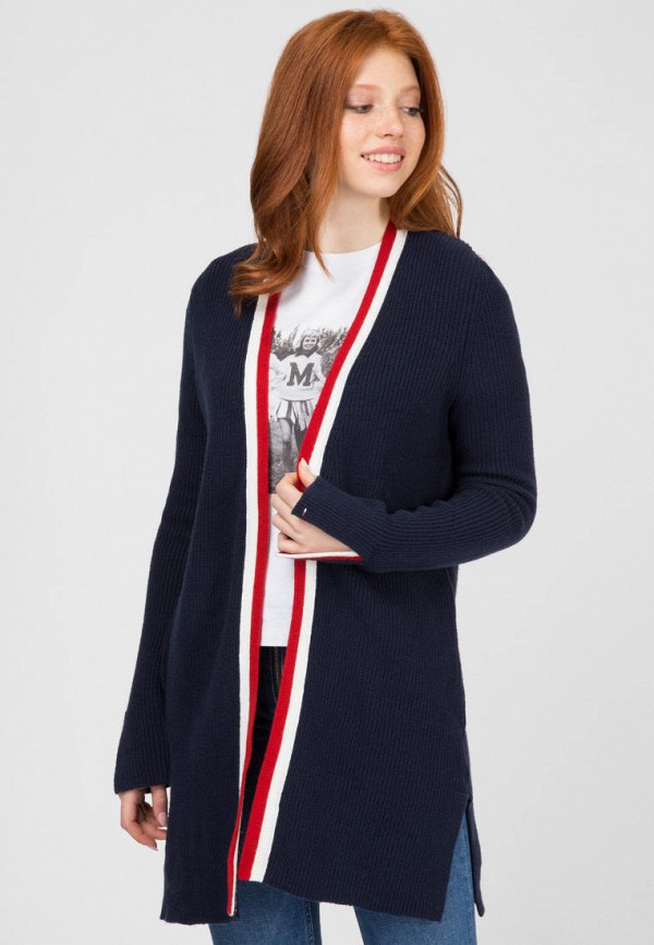 

Кардиган Tommy Hilfiger, TJW CUFF SLIT DETAIL CARDIGAN, Синий
