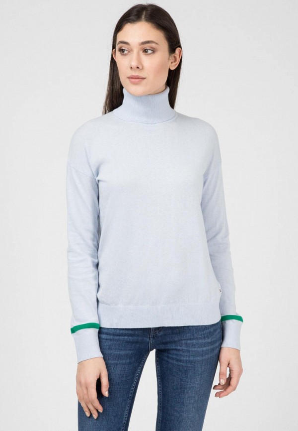 

Джемпер Tommy Hilfiger, Голубой, TACEE ROLL-NK SWTR