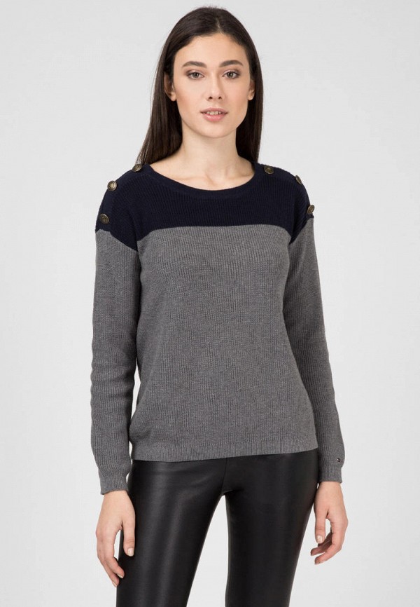 

Джемпер Tommy Hilfiger, TABBEY CLR BLOCK C-NK SWTR, Серый