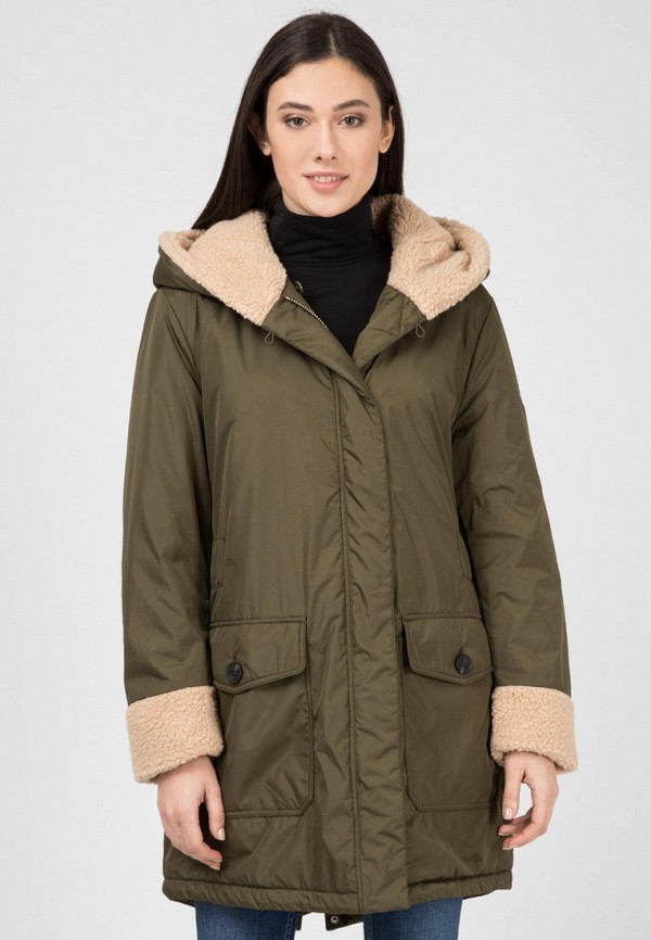

Куртка утепленная Tommy Hilfiger, Хаки, ALANA TEDDY LONG PARKA
