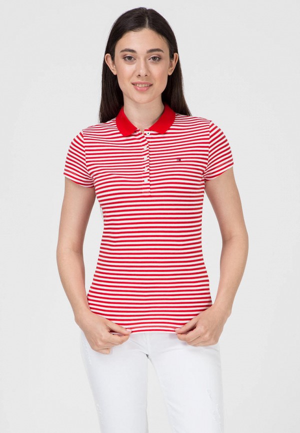 

Поло Tommy Hilfiger, Красный, NEW CHIARA STR PQ POLO SS