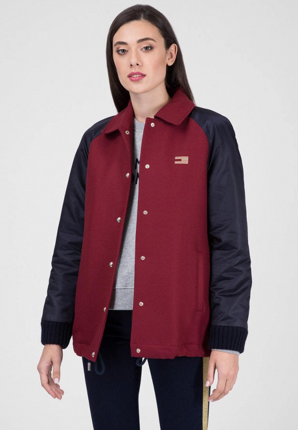 

Куртка Tommy Hilfiger, ICON BELLE WOOL BLEND COACH JKT, Бордовый