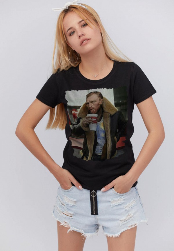 

Футболка Yappi, Черный, Yappi MP002XW01UPV
