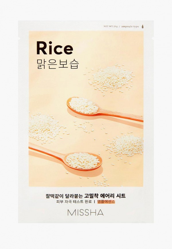 

Маска для лица Missha, Белый, Airy Fit Sheet Mask Rice, 19 г