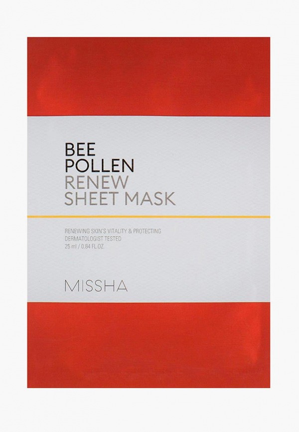 

Маска для лица Missha, Белый, Bee Pollen Renew Sheet Mask, 25 г