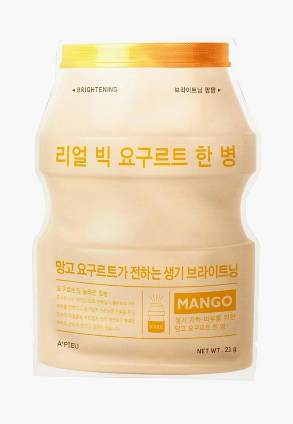 

Маска для лица Apieu, Белый, Real Big Yogurt One-Bottle, 21 г