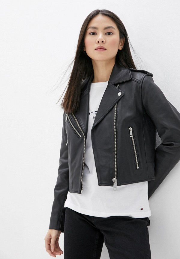

Куртка кожаная Tommy Hilfiger, Черный, Tommy Hilfiger MP002XW029Y0