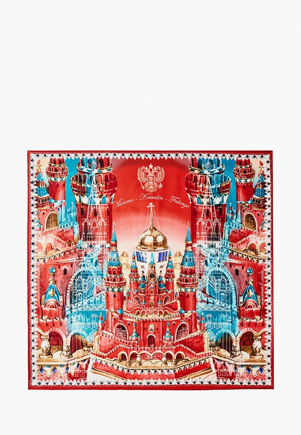Платок Русские в моде цвет красный 