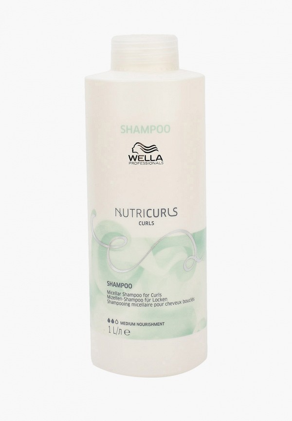 

Шампунь Wella Professionals, Прозрачный, NUTRICURLS, для кудрявых волос, мицеллярный, 1000 мл