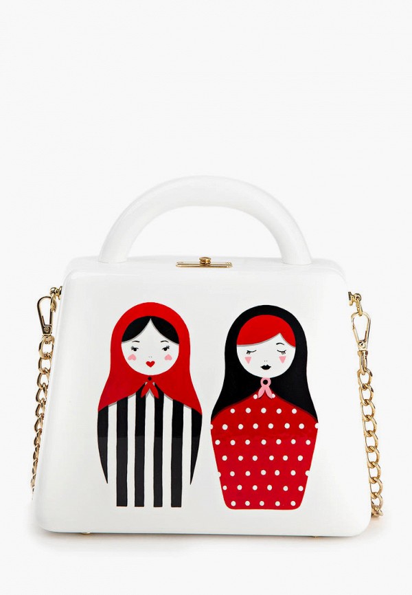 

Сумка Mybacio, Белый, MATRYOSHKAS WHITE (TRAPEZIUM MINI)