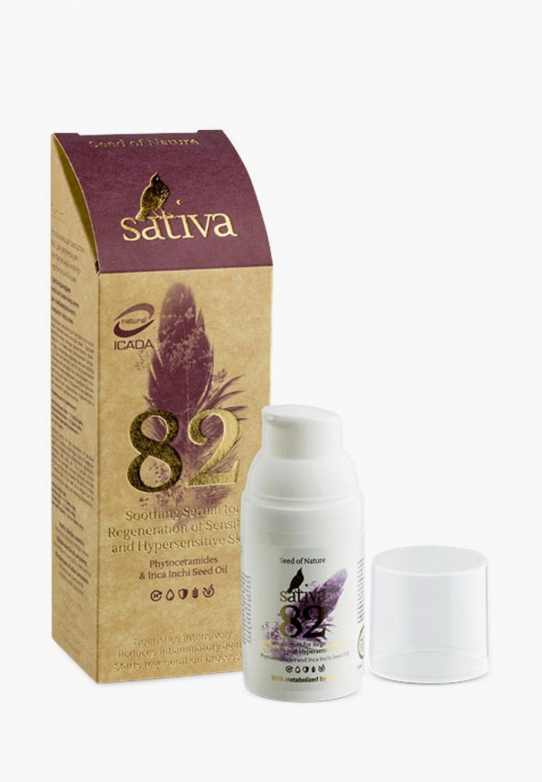 

Сыворотка для лица Sativa, Прозрачный, Успокаивающая №82