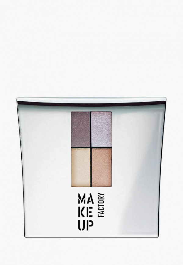 

Тени для век Make Up Factory, Разноцветный, 4-х цветные т.84 серый пурпур/серый/св.беж/молочный, 4.8 г