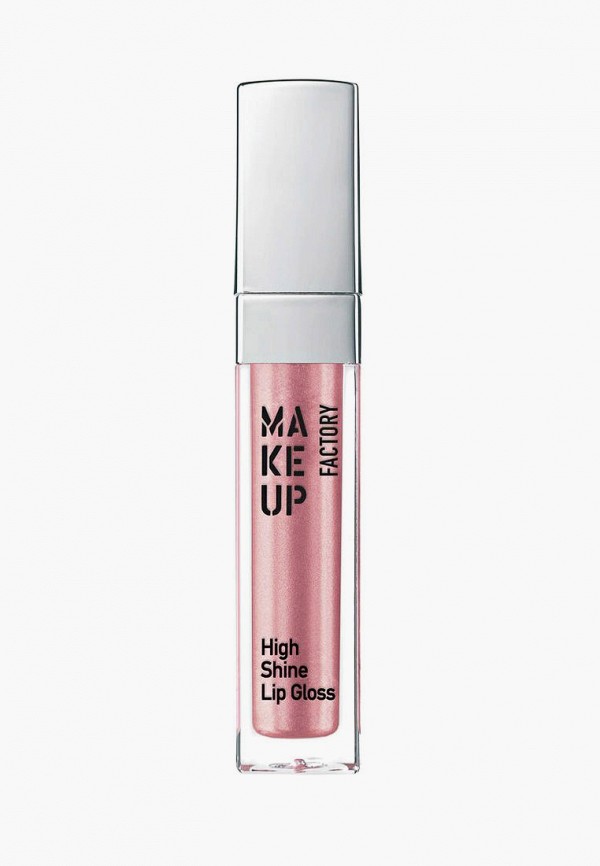 

Блеск для губ Make Up Factory, Розовый, с эффектом влажных губ High Shine т.20 розовая глазурь, 6.5 мл