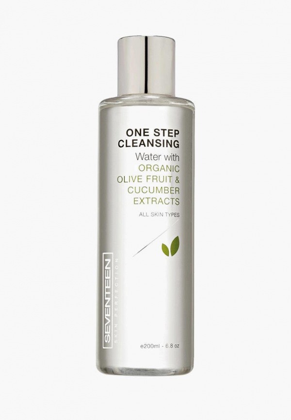 

Мицеллярная вода Seventeen, Прозрачный, очищающая ONE STEP CLEANSING WATER с экстрактом оливок и огурца, 200 мл