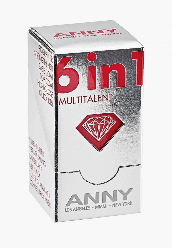

Базовое покрытие Anny, Прозрачный, мульти средство 6 в 1 прозрачный №950 (основа/уход/закрепляющее покрытие для ногтей), 15 мл