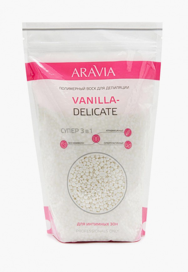 

Воск для депиляции Aravia Professional, Белый, полимерный VANILLA-DELICATE для интимных зон, 1000 г