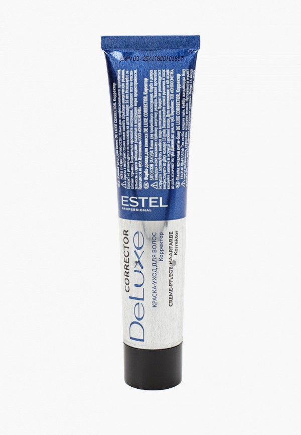 

Краска для волос Estel, Бежевый, DE LUXE CORRECTOR для окрашивания волос ESTEL PROFESSIONAL 0/00N нейтральный, 60 мл